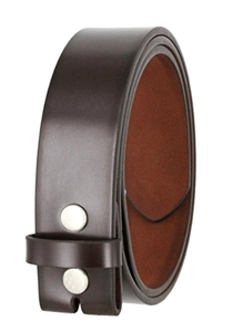 Brussels Sports Genuine Leather Men's Belt Full Grain Vintage Style <b>Snap</b> on Strap - Buckle Change - Product Image 4