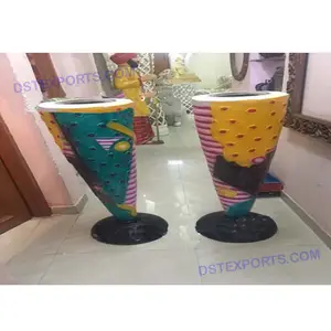 Vasos de fibra decorativos para casamento, itens bonitos de decoração