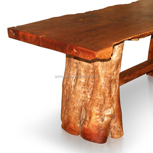 Mesa de comedor de madera maciza, losa de madera de forma orgánica para uso en muebles del hogar para comedor - Product Image 3