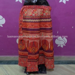 Morepankhi กระโปรงยาวพิมพ์ลายหลากสีกระโปรงยาวพิมพ์ลายจากอินเดีย - Product Image 6