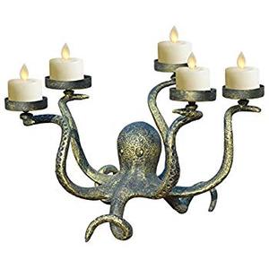 Candelabro de Lujo con Forma de Pulpo, Decoración para Mesa de Comedor de Restaurante y Hotel, Portavelas de Pilar - Product Image 4