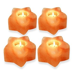 Eleve su decoración con portavelas de luz de té de sal en forma de estrella Productos de sal rosa del Himalaya de la mejor calidad-Sian Enterprises - Product Image 6