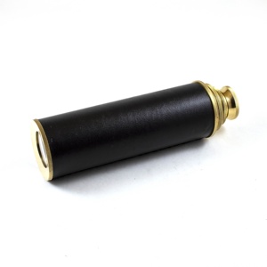 14" Polished Brass Antique Nautical Spyglass Telescope Alloy Monocular with Black Grip Handmade and <b>Presented</b> in Wooden <b>Box</b> - Product Image 3