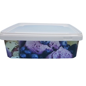 DKK5000สี่เหลี่ยม5000มล. บรรจุภัณฑ์อาหารฝาปิดเห็นได้ชัดถัง PP IML โยเกิร์ตไอศกรีมชีสเนย halva... นมพลาสติก - Product Image 1