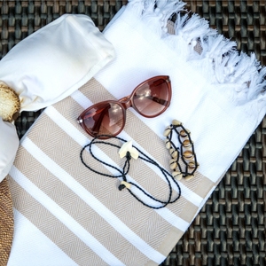 100% Serviettes de plage Fouta en coton OEM Serviette de hammam en coton polyvalente pour exportateur de plage en Inde - Product Image 6