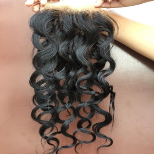 Paquete de extensión de cabello brasileño Remy indio virgen de alta calidad en casa preconsolidado crudo ondulado HD encaje textura profunda onda Natural - Product Image 5