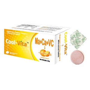 OEM <span class=keywords><strong>Anti</strong></span> Dépression De Magnésium De Calcium Vitamine C Individuel Enveloppé Effervescent Comprimés Boîte - Product Image 1