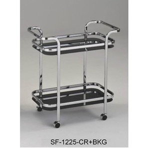 Chariot à thé en métal luxueux SF-1225-CR+BKG - Product Image 2