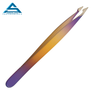 Nouveau design de manucure Extension personnalisée de la pince à épiler oblique pour les sourcils Meilleur design de sourcil en acier inoxydable - Product Image 4