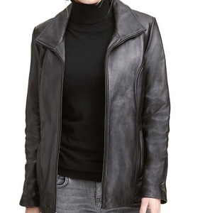 Veste de motard de course en cuir véritable Style Streetwear fermeture éclair avant vêtements d'extérieur de haute qualité Look de mode - Product Image 2
