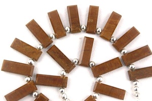 La mejor calidad 1 hebra marrón Natural Mookite ágata piedra preciosa facetada rectángulo forma Briolette cuentas para la fabricación de joyas - Product Image 3