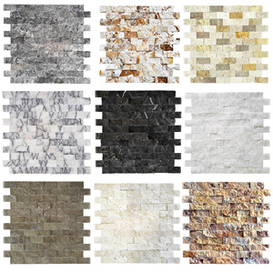 Mosaico a faccia divisa in travertino turco di migliore qualità dimensioni personalizzabili piastrelle per pareti e pavimenti dalla fabbrica turca CEM-SF-01-04