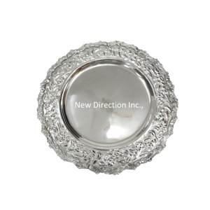 Assiette de chargeur en acier inoxydable de décoration de vaisselle de mariage de qualité supérieure - Product Image 1