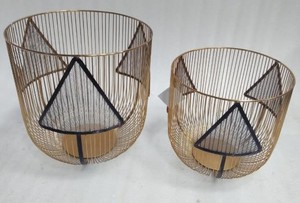 Cesta de hierro decorativa de dos tonos para frutas, nuevo diseño - Product Image 3