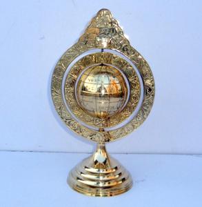 Mapa del mundo de latón náutico, Decoración de mesa de latón Vintage, mapa del mundo náutico, Vintage, estilo antiguo - Product Image 6