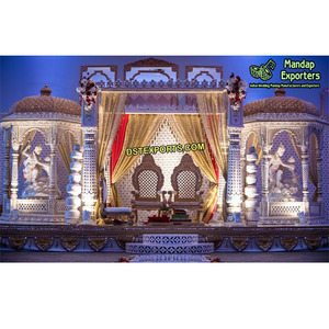Mariage indien traditionnel Radha Krishan Mandap ancien Mandap décor gros mariages indiens Radha Krishana Statue Mandap USA - Product Image 1
