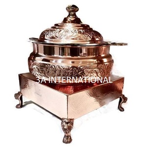 Royal Princess-plato de Metal para decoración de mesa, calentador de comida, cazuela, tazón de Metal artesanal, para hoteles reales - Product Image 3