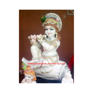 รูปปั้นพระกฤษณะหินอ่อนมาครานา - Product Image 1