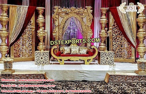 Rajasthani boda escenario decoración indio real, etapa de Ceremonia de boda india Mughal boda escenario - Product Image 3
