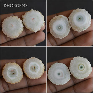 Tranches de quartz solaire naturel Dhorgems, paires de pierres précieuses en vrac pour la fabrication de boucles d'oreilles artisanales, cristaux de guérison - Product Image 5