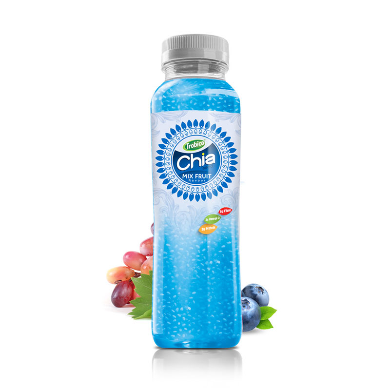 Вьетнамский производитель, натуральный материал в стеклянной бутылке 300 мл, бренд Trobico, смешанный фруктовый аромат, напиток из семян ЧИА
