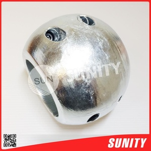 Anodes en zinc haute pureté TAIWAN SUNITY à haute efficacité pour les coques de navires marins, les réservoirs de lest, les gouvernails, les pièces de yacht D70mm (2-3/4 pouces) - Product Image 3