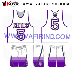 Maillots de lacrosse personnalisés par sublimation, ensembles d'uniformes réversibles pour l'entraînement, 100% polyester, col rond, unisexe, pour joueur adulte, avec nom - Product Image 3