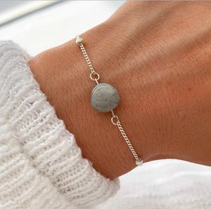 High Quality Labradorite <b>Bracelet</b>, Labradorite Jewelry, Silver <b>Beaded</b> <b>Bracelet</b> - Product Image 1