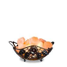 Cesta regulable Cestas de hierro forjado del Himalaya con trozos, DECORACIÓN DE CRISTAL Lámpara de sal natural del Himalaya con trozos de sal - Product Image 3