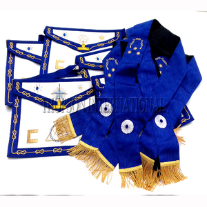 เฟรนช์ไรท์มาโซนิกิส์ราชกกุธภัณฑ์เครื่องราชกกุธภัณฑ์เครื่องหนังและปลอกคอผ้าปักลายด้วยแผ่นปะแบบดั้งเดิม - Product Image 1