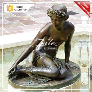 La vida al aire libre tamaño chica escultura de bronce mujer desnuda estatuas griegas - Product Image 1