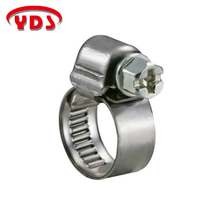 Colliers de serrage micro en acier inoxydable YDS, surface lisse, système de mesure métrique, modèle 10520-0711, 7-11 mm