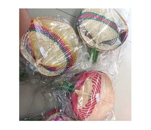 Eventail de mariage naturel avec votre logo, ventilateur avec logo brodé (Ms. Ponçage 0084587176063 WS) - Product Image 5