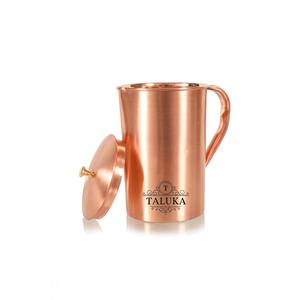Jarra de cobre con pomo de latón, fabricante indio, 50 Oz, jarra de agua de cobre - Product Image 2