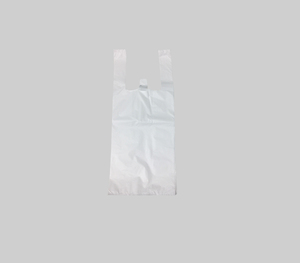 white t-shirt shopping bags made in Vietnam - Product Image 1
