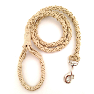 Laisse de chien en macramé Boho personnalisée élégante en cuir de coton durable pour l'entraînement des chiots accessoires tissés à la main en nylon solide - Product Image 2