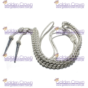 Aiguillette en fil d'argent | Aiguillette d'uniforme | Aiguillette d'uniforme - Product Image 2