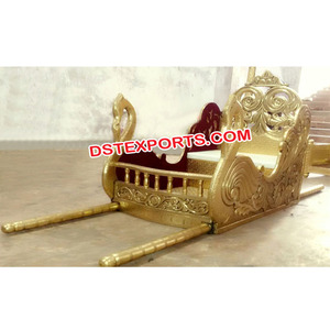 Princess Wedding Peacock <b>Doli</b> Wedding Golden Bridal <b>Doli</b> Indian Wedding Golden Carved Peacock <b>Doli</b> - Product Image 1