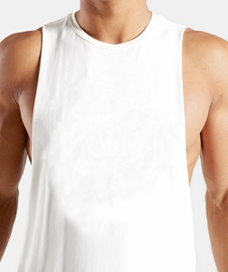 Superior Comfort Flexibility Men's Hooded Tank Top Breathable Cotton Activewear Athletic Print Workout Sports Spandex Material - Product Image 3