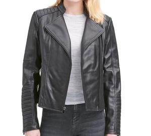 Chaqueta de cuero de inspiración vintage para mujer, ropa de diario ajustada, ropa de abrigo informal ligera, ropa de abrigo transpirable de estilo urbano - Product Image 5