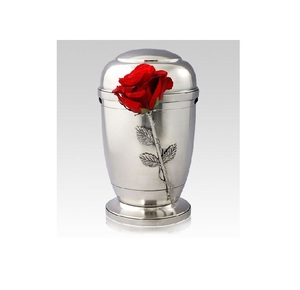 Coffin Accessories <b>Urns</b> With Aluminum Metal Silver Finished Funeral Supplies Usage Best Storage <b>Urns</b> With Lid - Product Image 1