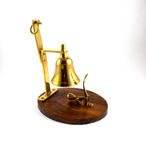 Calyron decoración náutica latón 6 "Metal escritorio zumbador campana novedad regalo corporativo hecho a mano aleación europea - Product Image 3