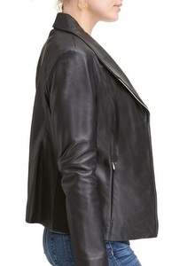 Blouson aviateur en cuir suédé pour femmes veste en cuir conception de logo professionnel sur mesure pour les tenues de mode - Product Image 5
