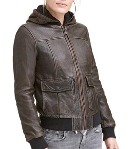 Chaqueta de Motocicleta de Piel de Oveja para Mujer, Otoño Invierno, 100% Poliéster, Impermeable, de Secado Rápido, Ropa Personalizada de Fábrica - Product Image 4