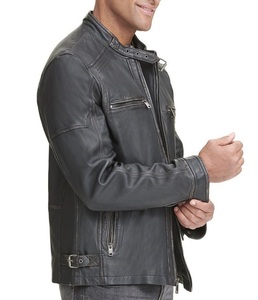 Veste de vélo en cuir véritable W Hood BikerStyle Motorcycle Jacket Classic Real Leather Fashion Jacket - Product Image 5