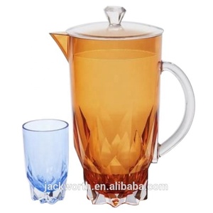 Ensemble pichet et tasse en acrylique à fond coloré - Product Image 3