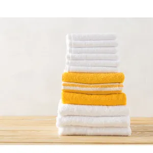 भारत में थोक के लिए अनुकूलित लोगो और डिज़ाइन के साथ चेहरा और स्नान तौलिया 100% OEM मुद्रित स्नान तौलिया।