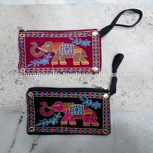 Cotton <b>Coins</b> <b>Purses</b> Elephant Designs - Product Image 1