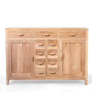 Buffet Design Bourge en bois de teck massif Buffet fait à la main moderne pour la maison Salle à manger Hôtel Hall Meubles Couleur naturelle Produit Buffets - Product Image 1