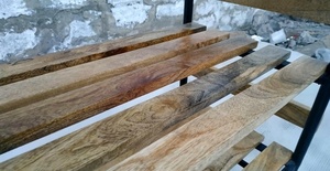 Modern Industrial Design Kitchen Trolley <b>Wooden</b> and Iron Furniture with <b>Wheels</b> Kitchen Furniture - Product Image 4